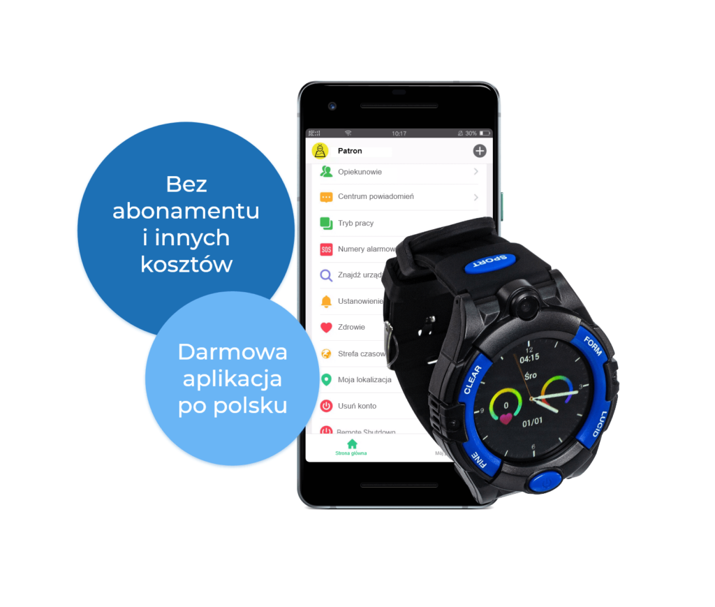 Patron Active - smartwatch dla seniora SOS i GPS