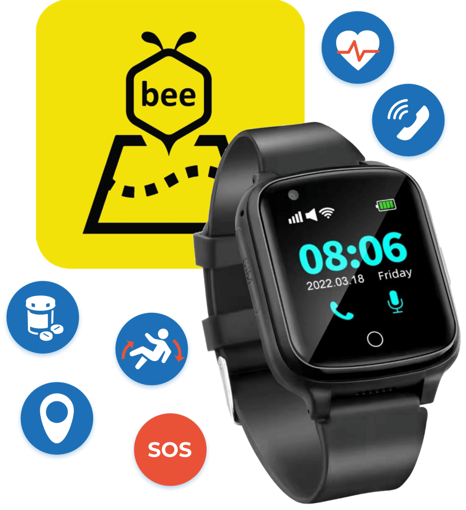 Funkcje aplikacji BeeSure GPS dla opaski Patron GO